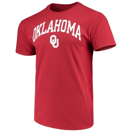 - Men's Russell Crimson Oklahoma Sooners Crew Core Print T-Shirt