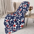 thumbnail image 3 of Sikiie Daisy Flowers Cozy Flannel Fleece Throw Blanket: Lightweight & Thick for All Seasons - Perfect for Women, Men, & Kids"80"x60", 3 of 6