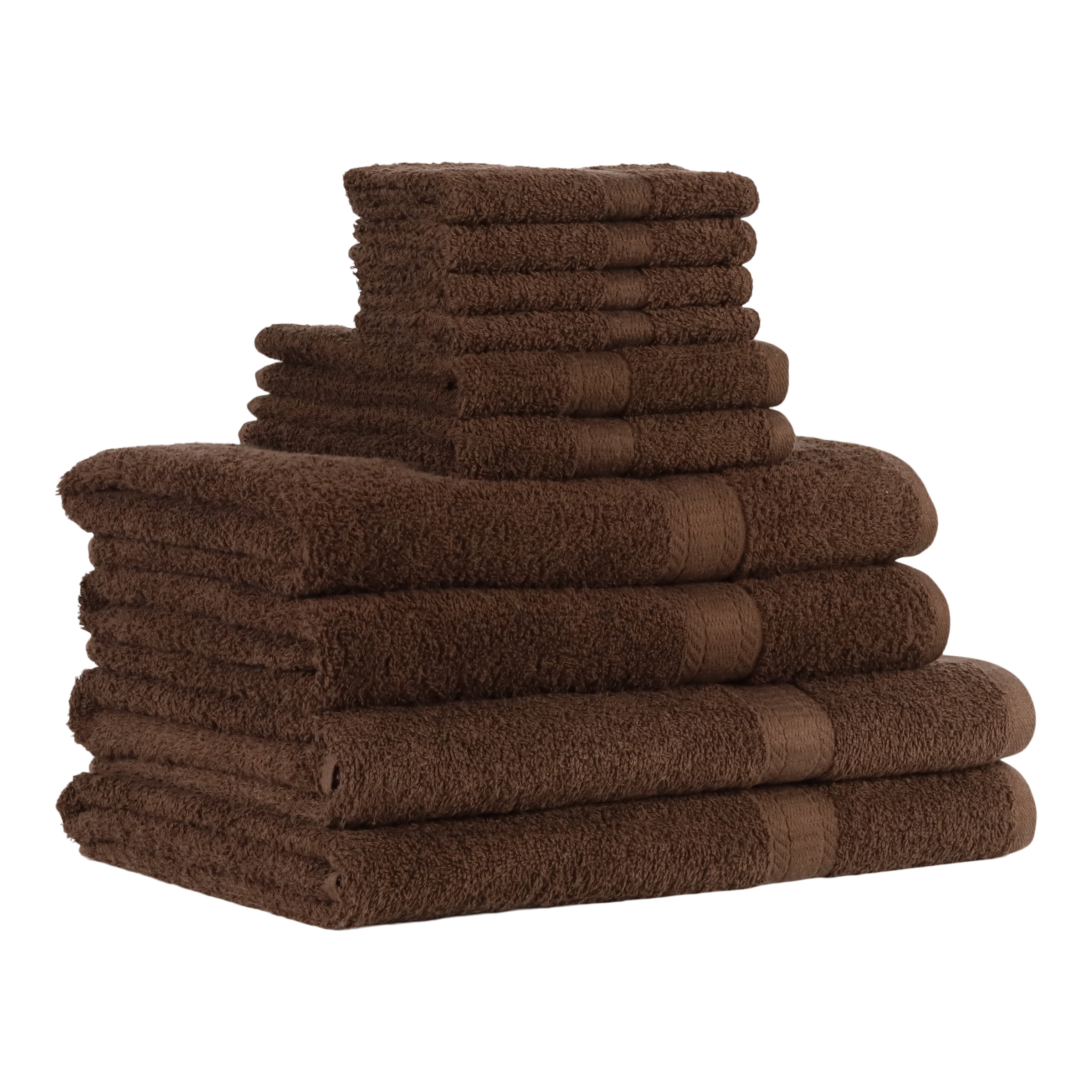 brown towels bathroom