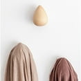 thumbnail image 3 of Coat Hook, Punch-free Wood Beech Water Drop Shape Hook, Rustic Coat Hanger Decorative Coat And Hat Hook for Coat, Scarf, Bag, Towel, Hat, 3 of 5