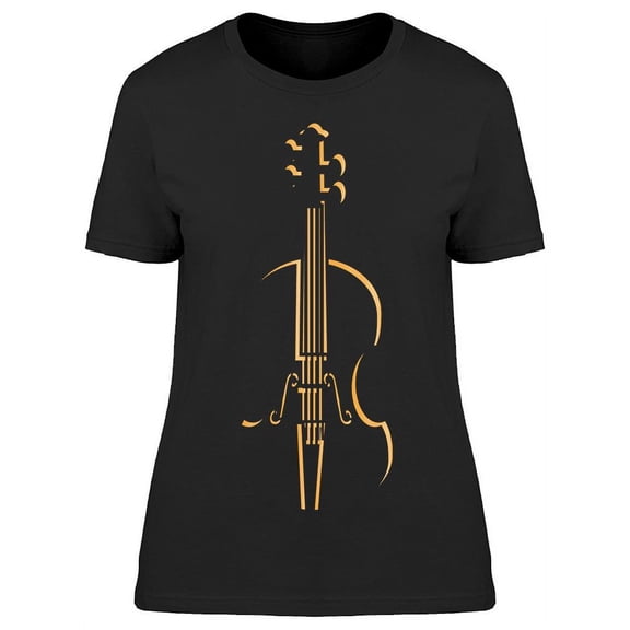 Cello Silhouette T-Shirt Women -Image by Shutterstock, Female x-Large