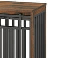 thumbnail image 5 of Uforic Large Dog Crate Furniture with 2 Dog Bowls, 55.1 Inch Heavy Duty Wooden TV Stand, Metal Dog Kennel, Rustic Brown, 5 of 9