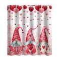 thumbnail image 2 of Cqxid Rideau de Douche à Moins de 10$ Rideau de Douche de la Saint-Valentin Gnomes Cœurs d'Amour Rouges Rideau de Bain en Tissu Style Ferme, 2 of 8