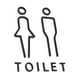 thumbnail image 3 of 2 piezas de letrero de baño, letrero de baño, letrero nórdico para puerta de restaurante, para hombre y mujer, WC negro, 3 of 9