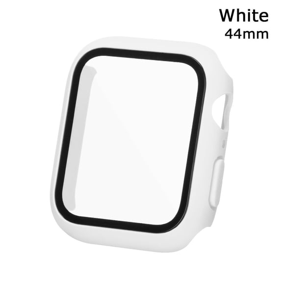 Fashion Smart Watch Full Coverage High Definition Watch Case Protector Case For Apple Watch Shell For Iwatch Bumper Case WHITE 44MM-SERISE 456