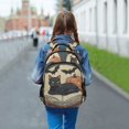thumbnail image 6 of FORMRS Unisex Backpack Elementary School Travel Bookbag with Reflective Stripes, Black Halloween Cat, 6 of 7