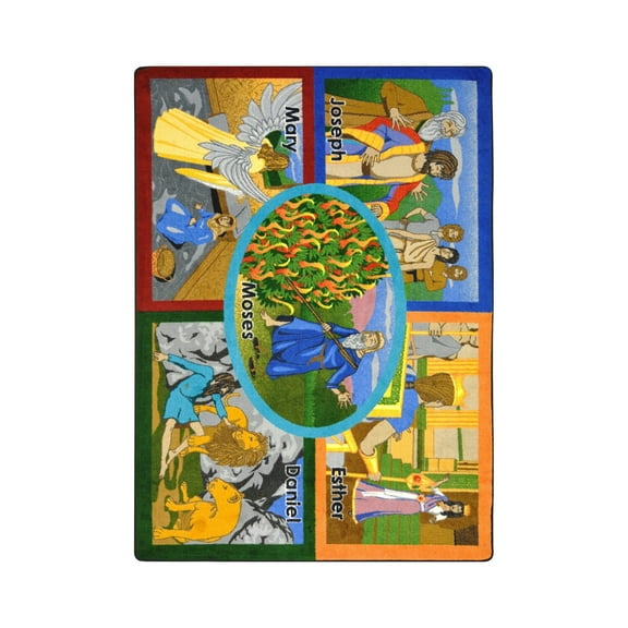 Bible Stories 7'8" x 10'9" Area Rug In Color Multi