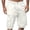 White_EH08, variant on Dwellite Cargo Shorts for Men Below Knee Length Hiking Work Loose Fit Lightweight Bermuda Shorts with Multi Pockets Khaki 2XL