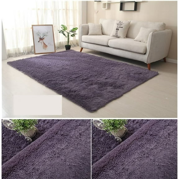 Nvzi -b Bathroom Rug Mat , Non-Slip Plush Shaggy Bath Carpet, Machine Wash Dry, Bath Mats for Bathroom Floor, Tub and Shower, Bathroom Runner Bathmat Accessories Decor, PurpleA,16*24inch