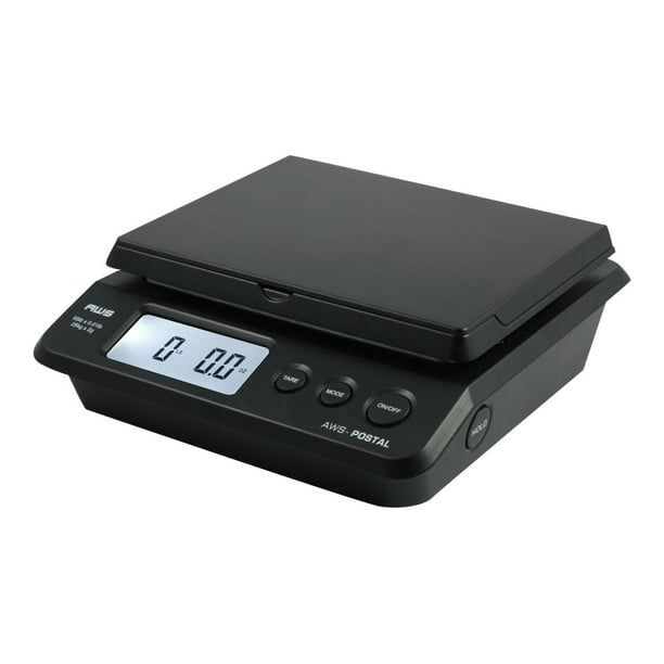 AWS PS-25 - Postal scales - Capacité: 25 kg / 55 lbs - graduation: 2 g / 0,2 oz - 7,99 in x 7,99 in