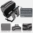 thumbnail image 6 of Aisboks Travel Backpack for Adult,17.3''Laptop Backpack with USB Charging Port,Airline Approved Personal Item Bag,Wear and Water Resistance Business Backpack,Dark Gray，Gift for Father's day, 6 of 8