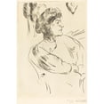 thumbnail image 2 of Lovis Corinth 11x14 Black Ornate Wood Framed Double Matted Museum Art Print Titled: Nurse (Nurse) (1914), 2 of 5