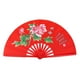 thumbnail image 3 of Abanico de Tai Chi ANGGREK de seda de bambú rojo plegable, 3 of 8
