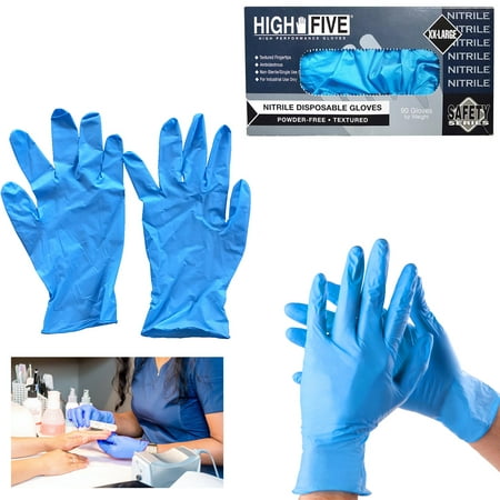 100 Nitrile Disposable Gloves Powder Free Non Latex Food Grade Cleaning XLarge