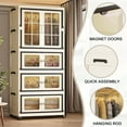 thumbnail image 3 of RAZXNAOR Adult Storage Cabinets with Carrying Handles, Box Set, Beige, 5 pack, 3 of 6