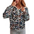 thumbnail image 5 of Godom Womens Hoodies Half Zip Fleece Pullover Tops Camo Print Quarter Zipper Hoodies Fall Winter Clothes, 5 of 7