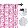 thumbnail image 4 of Blackout Kids Curtains,Pink Baseballs Pattern Childrens Insulated Curtains Set Of 2,Bedroom Essentials,Toddler Room Decor 42"x63", 4 of 5