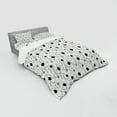 thumbnail image 3 of Ambesonne Abstract Bedding Set 3 Pcs, Streamlines and Circles, Twin XL, Eggshell Black and Grey, 3 of 3