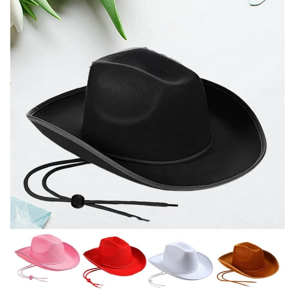 Cowboy Hats Western Cowboy Hat Plain Cowboy Hat with Adjustable Drawstring for Wedding Stage Performance