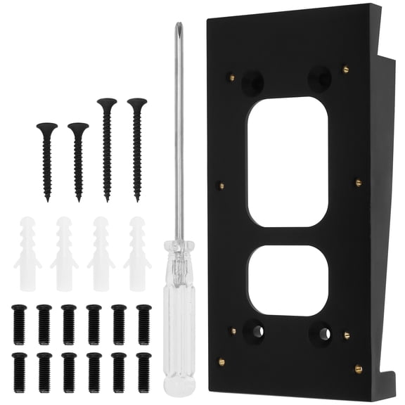 Doorbell Vinyl Siding Mount Compatible with Video Doorbells, Side-Opening Bracket for 4-inch Standard Siding, Tamper-Resistant ABS Holder, Black