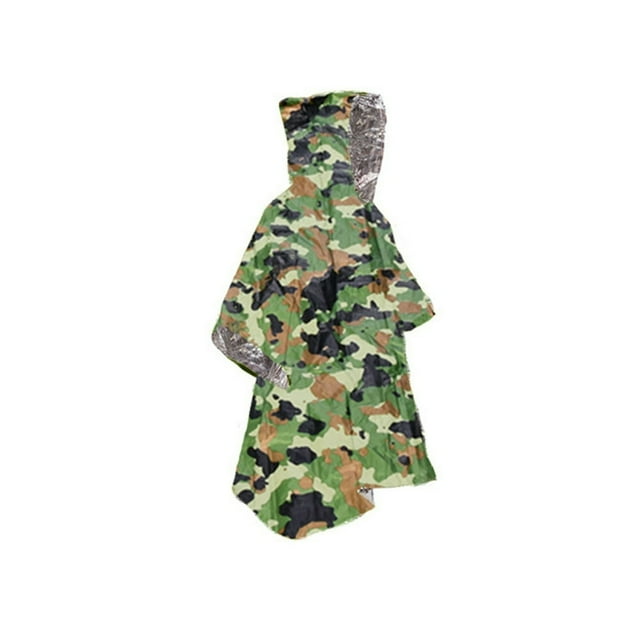 CHUANK Imperméable d'Urgence pour l'Extérieur, Poncho de Pluie Résistant aux Intempéries, Couverture Thermique, Équipement de Survie Ultraléger pour le Camping, la Randonnée, les Activités d'Aventure en Plein Air