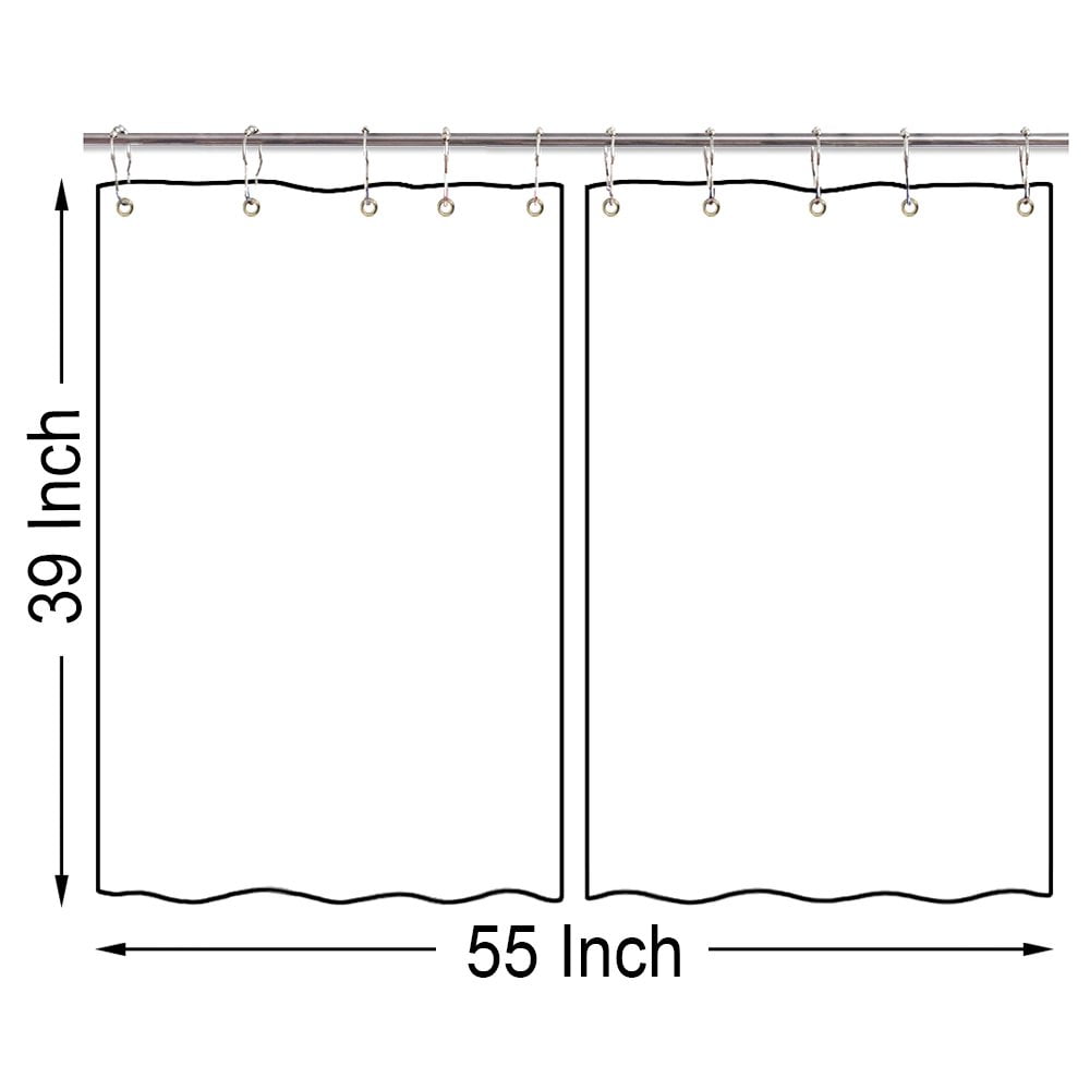 Camper RV Kitchen Curtains for Travel Trailer Bathroom, Farmhouse Camping Rules Kitchen Curtains, Happy Camp Outdoor Kitchen Curtains Window Drape Treatment Fabric 2 Panels 27.5 x 39 Inch