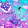 thumbnail image 5 of case for Samsung Galaxy A02 Women Case,Samsung Galaxy M02 Creativity Clear Gradient Quicksand Glitter Flowing Liquid Floating Case Bling Diamond Sparkle Cover for Galaxy A02 JB Bluish Violet, 5 of 14
