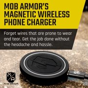 Mob Armor Flex Magnetic Wireless Charger - Magnet Phone Charger for Car - Power Up Charge on Magnet Car - Phone Wireless Charging - Andriod & iPhone Charging Station Car - Truck Accessories.