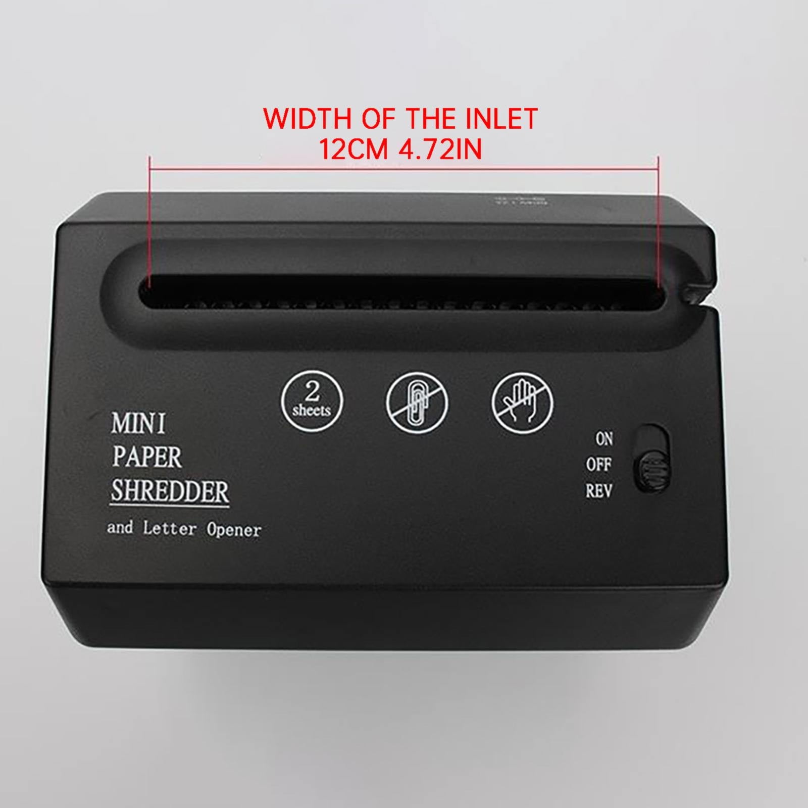 Feng Shui Import Portable Mini USB Paper Shredder for Office,Automatic Cutting Machine with Letter Opener,Battery Powered File Shredder for Home Use
