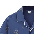 thumbnail image 5 of Blekii Men's 3 Piece Pajama Set, Short Sleeve Top & Shorts Sleepwear, Matching Lightweight Loungewear, Summer Breathable Sleep Outfit, Complete Sleep Set for Hot Weather,, 5 of 6