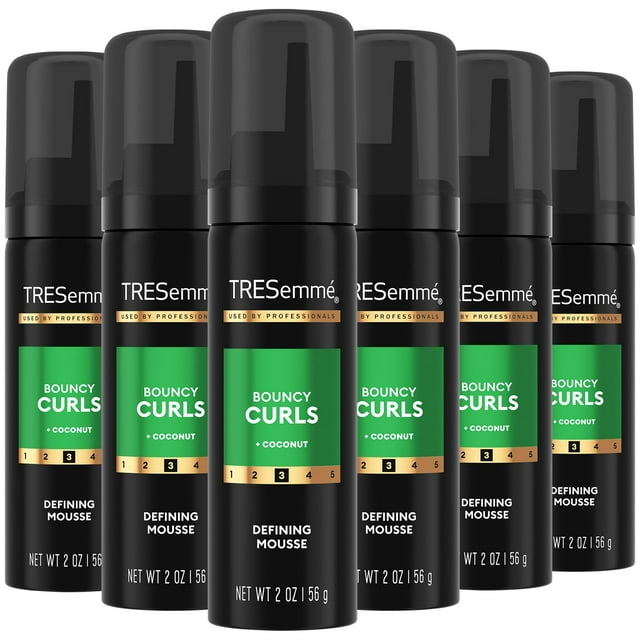 Mousse para el cabello TRESemmé Defining Bouncy Curls, 60 ml, paquete de 6 unidades