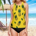 thumbnail image 5 of Women's Swimming Vest Women's Tankini Tops Swimming Vest for Women Soft and Smooth Suitable for Summer Beach Swimming Pool Parties XL Yellow Pineapple Seamless, 5 of 7