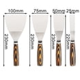 thumbnail image 4 of 4Pcs Stainless Steel Putty Shovel Set With Wood Color Handles For Drywall Repair - Random color, 4 of 7