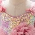 thumbnail image 6 of Pejock Baby Girl Pageant Dress with 3D Flowers & Sequins - Flying Sleeve Mesh Princess Gown for Performances, Recitals, Photoshoots 6M-3Y, 6 of 9