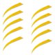 thumbnail image 2 of 10 piezas de 5 pulgadas con forma de escudo, flecha de s artificiales de ala izquierda, tiro con arco amarillo kusrkot Tiro al arco, 2 of 8