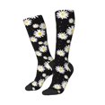 thumbnail image 2 of Fotbe Daisies Flowers print Women's Men's Novelty Crew Socks Cotton Socks Knee High Socks for Walking,Running,Nurses,Pregnancy, 2 of 9