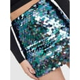thumbnail image 5 of Caoirhny Women's Fashion Mini Skirts High Waist Sequins Skirts Spring Summer Packaged Hip Party Skirts Streetwear, 5 of 8