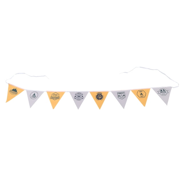 Banderín Multicolor colgante resistente al desgaste bandera triangular al aire libre para decoración de jardín al aire libre naranja blanco