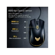 ASUS TUF Gaming M3 Gen II is an ultralight 59-gram wired gaming mouse with IP56 dust and water resistance, ASUS Antibacterial Guard, an 8000 dpi sensor, 60-million-click lifespan switches, PTFE mouse