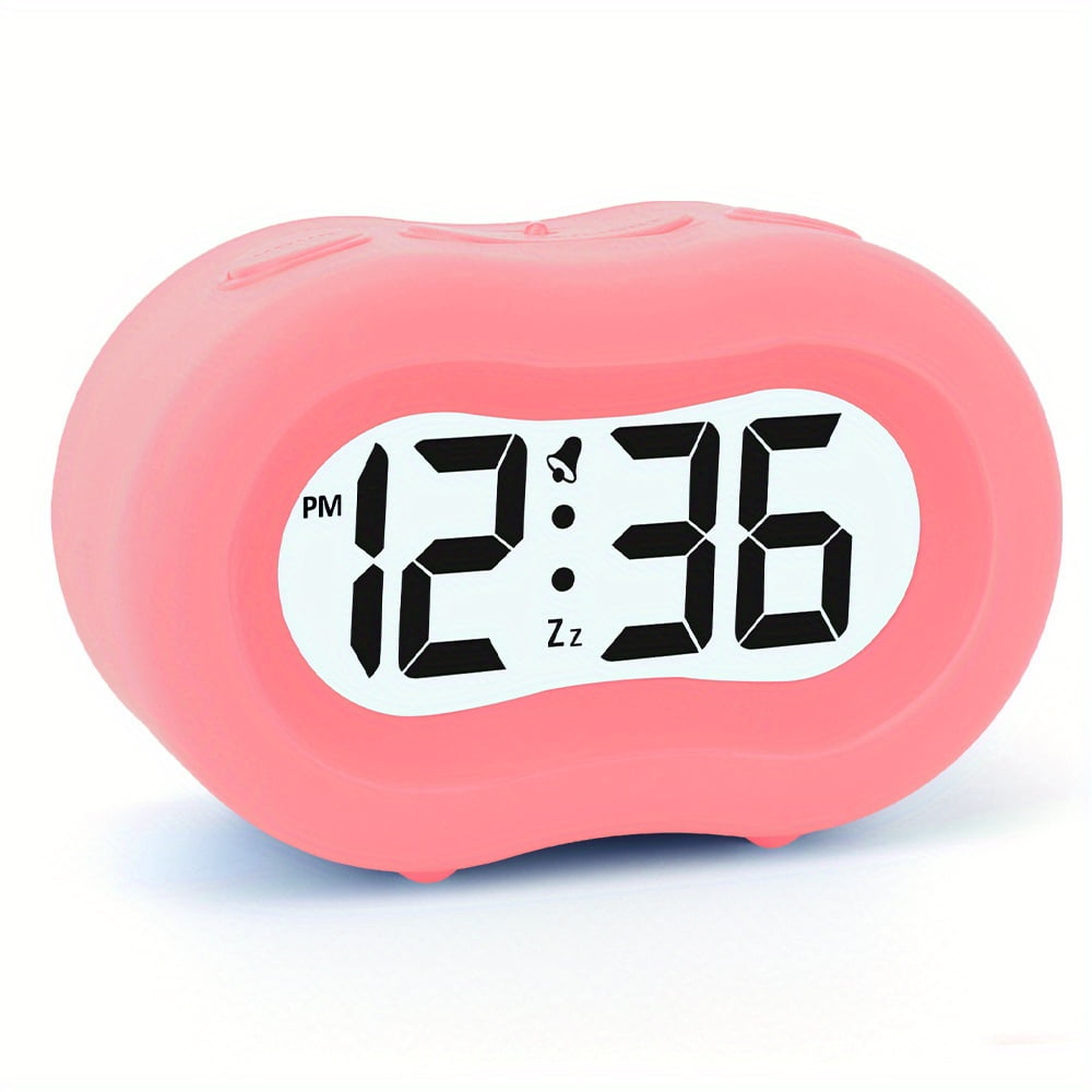 Portable Smart Alarm Clock With Dimmable Night Light & Snooze, Compact Simple Operation For Bedroom Travel Home Decor, Powered By 2 AA Batteries