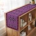 thumbnail image 6 of Table Runners 120 Inches Long Dress Scarves, Purple Boho Farmhouse Coffee/Dining/Kitchen Table Runner for Living Room, Country Abstract Geometric Ethnic Aesthetic 13x120 Inch, 6 of 9