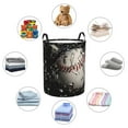 thumbnail image 4 of Picia Baseball Breaking Glass Pattern Large Laundry Basket, Waterproof, Freestanding Laundry Hamper, Collapsible Tall Clothes Hamper with Extended Handles-Small, 4 of 6