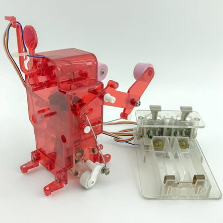 Boxing Fighter Robots DIY Boxing Robot Building Blocks Kit Battery Powered Robotic Assemble Educational Toy For Kids Age 3,4,5,6,7,8 Red ()