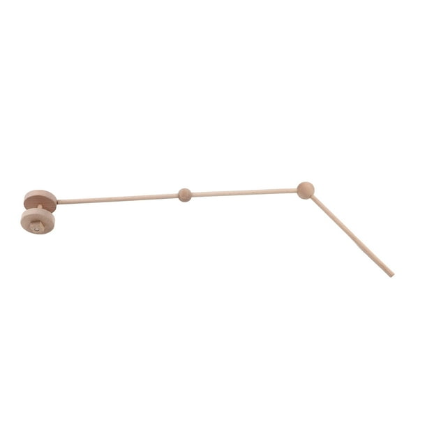 Brazo Móvil para Cuna de Bebé, Soporte para Cuna Móvil de Madera sin Olor, Fácil de Instalar, Colgadores de Haya de Bricolaje con Sujeción Fuerte, Abrazadera Antideslizante para Decoración de Juguetes Ecomeon no