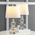 thumbnail image 2 of SAFAVIEH Brisor 22 in. H Gourd Glass Table Lamp, Clear, 2 of 9