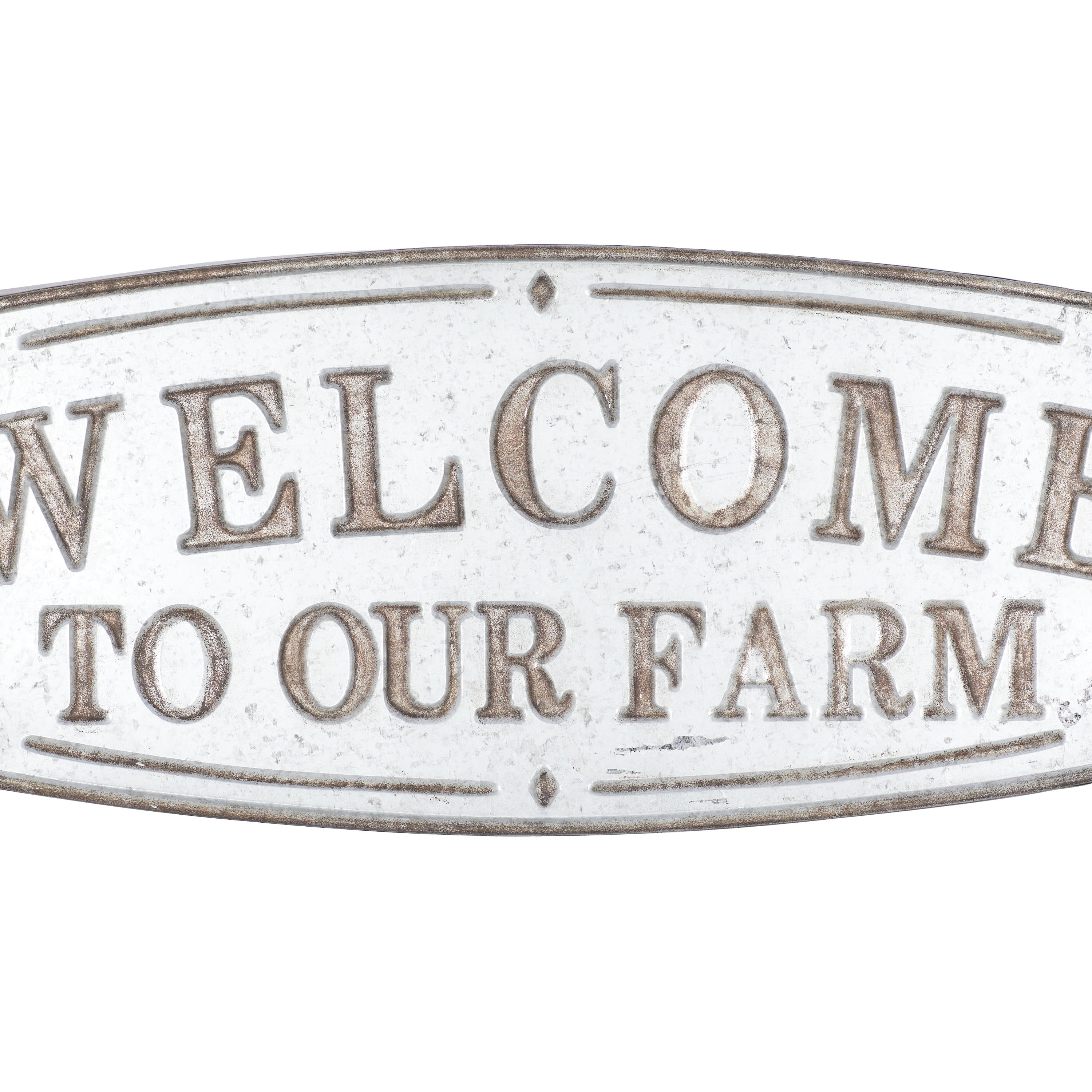 DecMode Indoor Brown Metal Farmhouse Sign Wall Decor