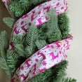 thumbnail image 4 of Glistening Purple Reindeer and Star Christmas Wired Craft Ribbon 2.5" x 10 Yards, 4 of 4