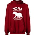 thumbnail image 2 of OXI Hoodie Sweatshirt - The Bear World, Basic Casual Hoodie for Men's and Women Fleece Hoodie Long Sleeve - Antiquee Cherry Small, 2 of 3