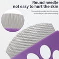 thumbnail image 4 of Pet Detangling & Flea Comb, Pet Detangling Flea Comb for Dogs and Cats, Stainless Steel Tear Stain Remover for Long & Short Hair (Purple+Blue), 4 of 6