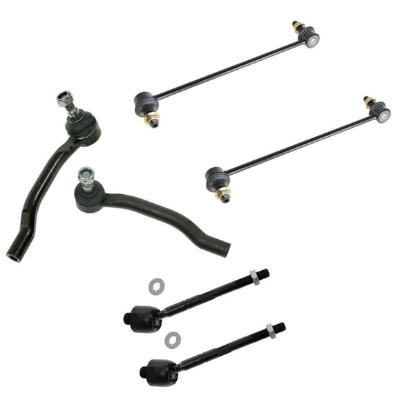 TRQ Tie Rods and Sway Bar Links Front Inner & Outer 6 pc Kit for Acura Honda PSA58811